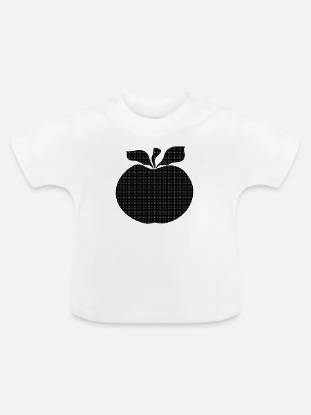 Apfel - Baby Bio-T-Shirt mit Rundhals - Weiß