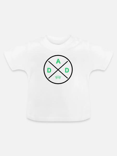 Dad King - Baby Bio-T-Shirt mit Rundhals - Weiß