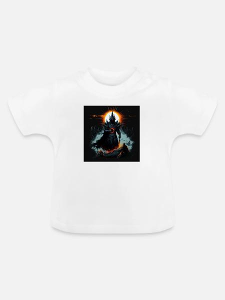 Herr der Schattensonne - Baby Bio-T-Shirt mit Rundhals - Weiß