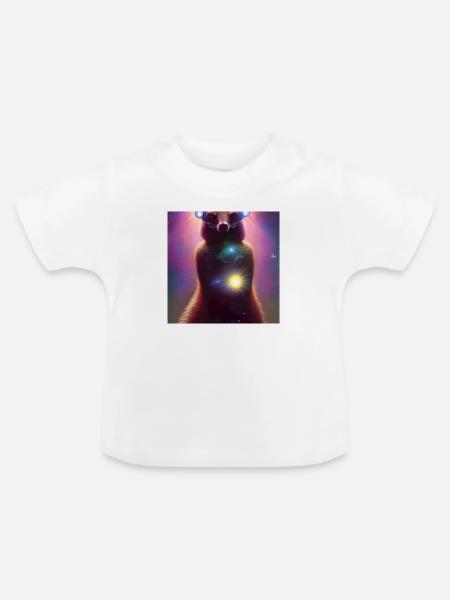Nasenbär - Baby Bio-T-Shirt mit Rundhals - Weiß