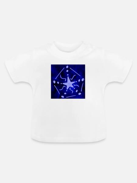 ELEKTRISCHER STERN - Baby Bio-T-Shirt mit Rundhals - Weiß