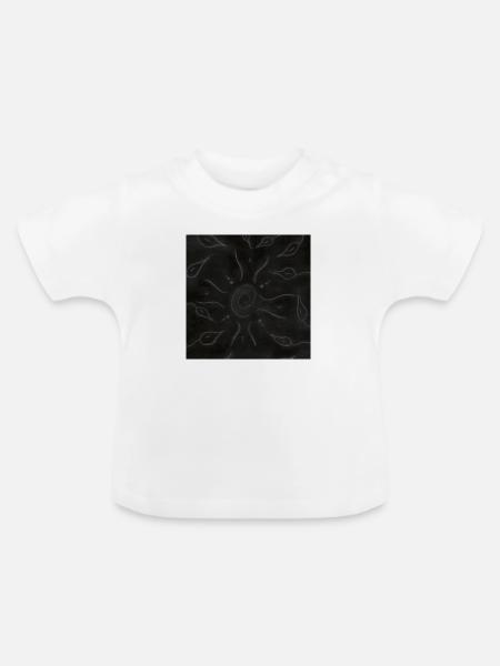 SONNE UND BLUMEN - Baby Bio-T-Shirt mit Rundhals - Weiß