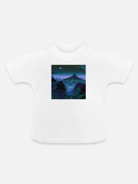Verzauberte Natur - Baby Bio-T-Shirt mit Rundhals - Weiß