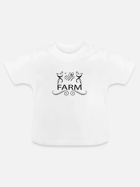 Farm - Baby Bio-T-Shirt mit Rundhals - Weiß