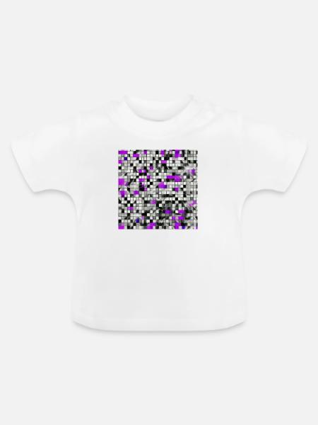 Spiegelkugel - Baby Bio-T-Shirt mit Rundhals - Weiß