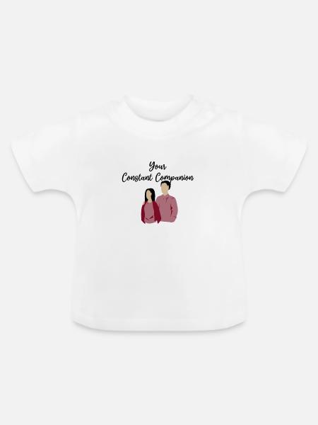 Ihr ständiger Begleiter - Baby Bio-T-Shirt mit Rundhals - Weiß