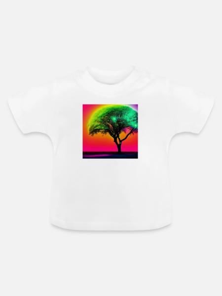 Lebensbaum - Baby Bio-T-Shirt mit Rundhals - Weiß