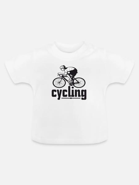 Cycling - Baby Bio-T-Shirt mit Rundhals - Weiß