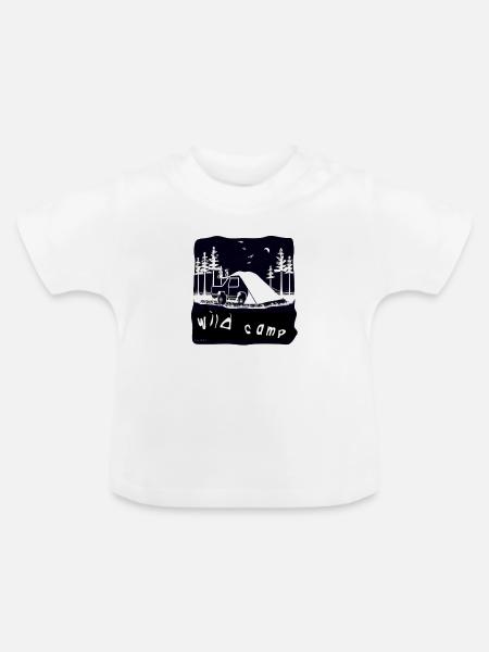 Outdoor Abenteuer - Baby Bio-T-Shirt mit Rundhals - Weiß