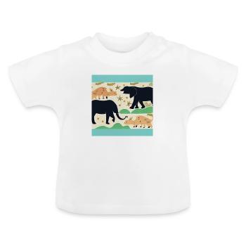 Jungle Design - Baby Organic T-Shirt with Round Neck - white - Front