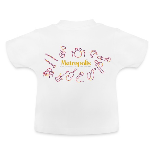 Orchestra, rugzijde - Baby biologisch T-shirt met ronde hals