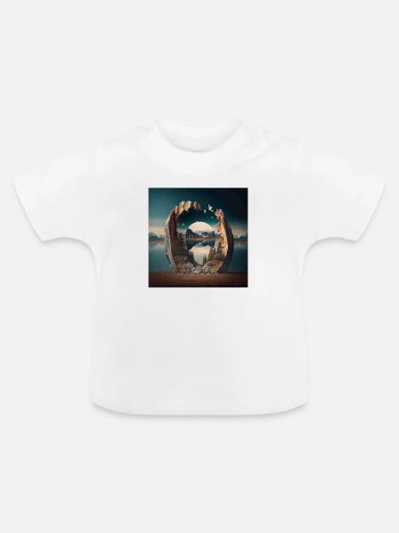 Landschaft der Welt n°6 - Baby Bio-T-Shirt mit Rundhals - Weiß