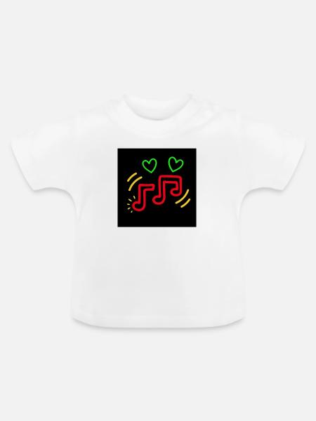 Music - Baby Bio-T-Shirt mit Rundhals - Weiß