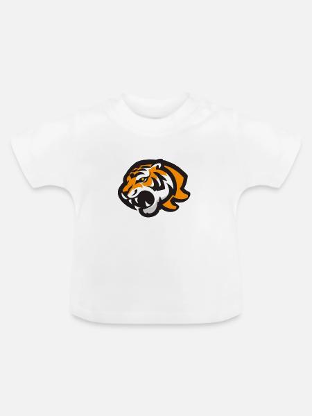 Brüllender Tiger - Baby Bio-T-Shirt mit Rundhals - Weiß