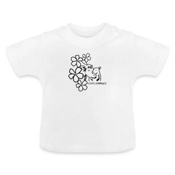 Mutterliebe Kuh - Baby Bio-T-Shirt mit Rundhals - Weiß - Vorne