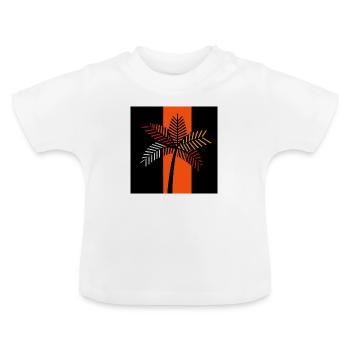Palme - Baby Bio-T-Shirt mit Rundhals - Weiß - Vorne