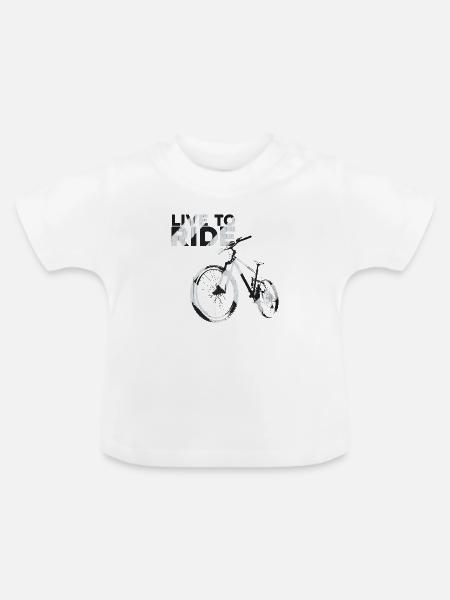 Live To Ride - Baby Bio-T-Shirt mit Rundhals - Weiß