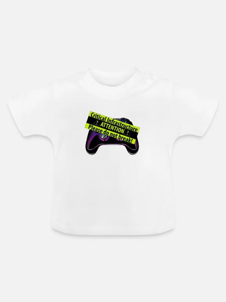 Kritischer Controller - Baby Bio-T-Shirt mit Rundhals - Weiß