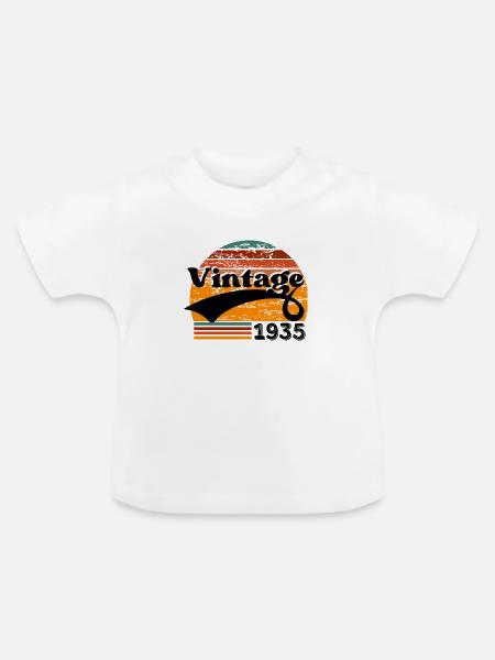 Jahrgang 1935 - Baby Bio-T-Shirt mit Rundhals - Weiß