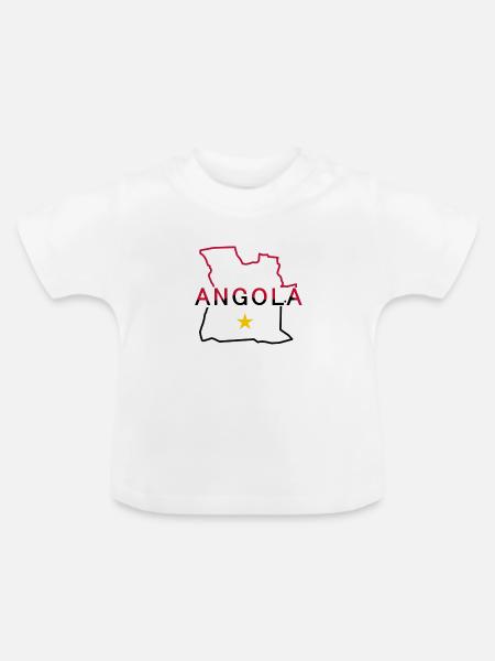 Karte von Angola - Baby Bio-T-Shirt mit Rundhals - Weiß