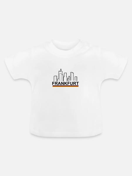 Frankfurt - Baby Bio-T-Shirt mit Rundhals - Weiß