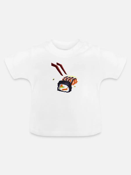 Sushi - Baby Bio-T-Shirt mit Rundhals - Weiß