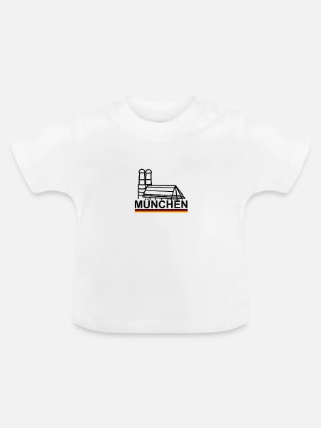 München - Baby Bio-T-Shirt mit Rundhals - Weiß