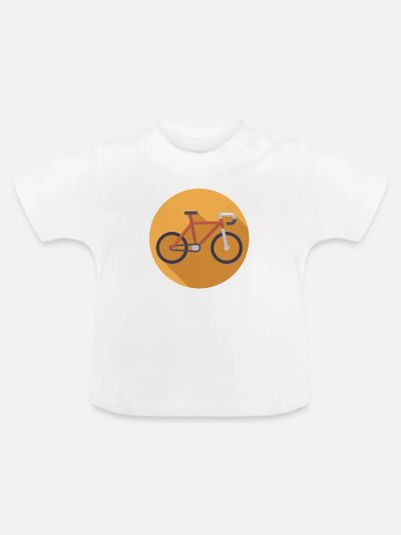 Fahrrad - Baby Bio-T-Shirt mit Rundhals - Weiß