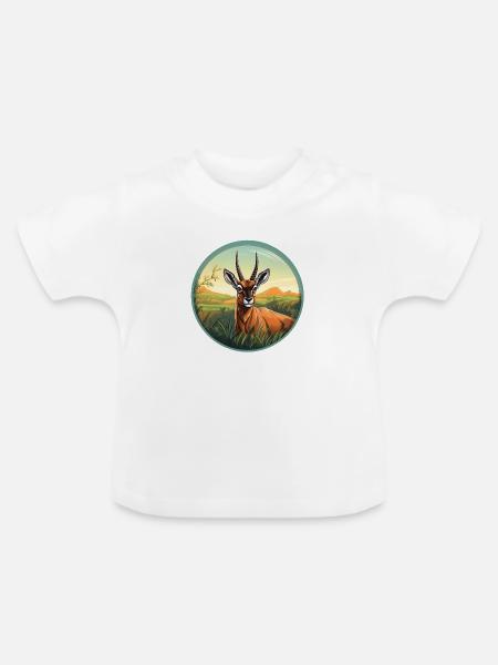 Wasserbock - Baby Bio-T-Shirt mit Rundhals - Weiß