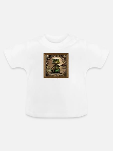 Breakfast Steampunk Club - Baby Bio-T-Shirt mit Rundhals - Weiß