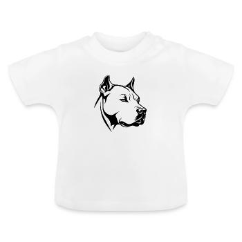 Pitbull - T-shirt bio col rond Bébé - blanc - Devant