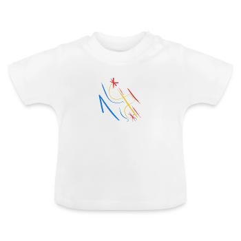 Amoureux de l’abstraction colorée - T-shirt bio col rond Bébé - blanc - Devant
