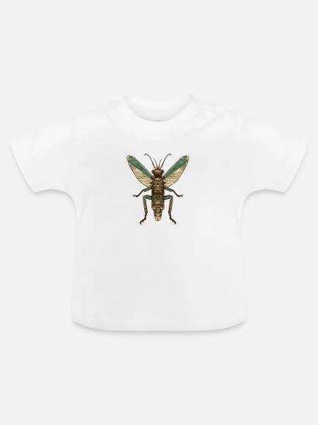 Ägyptische Heuschrecke Nr. 2 - Baby Bio-T-Shirt mit Rundhals - Weiß
