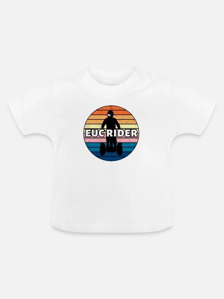 Elektrischer Einradfahrer. EUC-Reiter - Baby Bio-T-Shirt mit Rundhals - Weiß