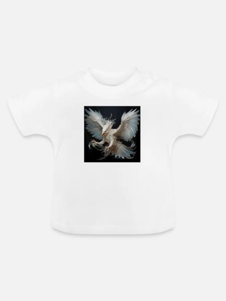 White dragon - Baby Bio-T-Shirt mit Rundhals - Weiß