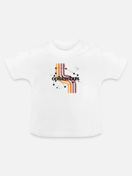 Ophiuchus Retro-Horoskop - Baby Bio-T-Shirt mit Rundhals - Weiß