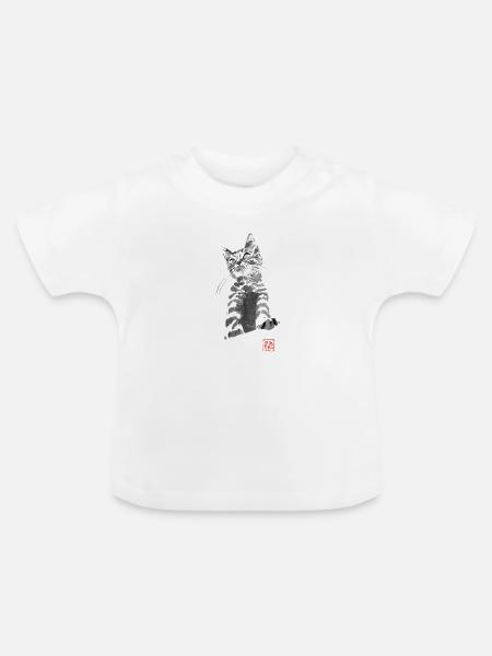 Clyde 01 - Baby Bio-T-Shirt mit Rundhals - Weiß