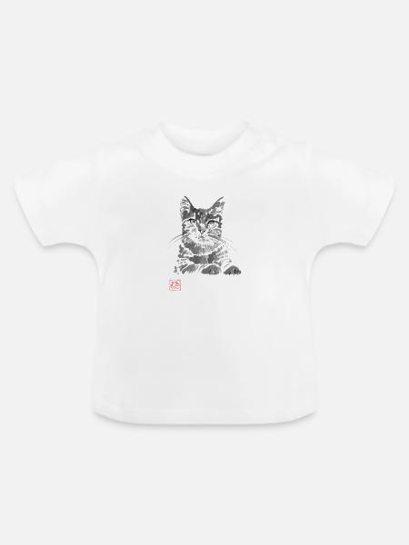 Clyde auf dem Dach - Baby Bio-T-Shirt mit Rundhals - Weiß
