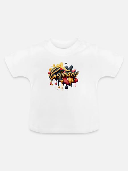 Germany-Style - Baby Bio-T-Shirt mit Rundhals - Weiß