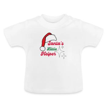Santa ́s little Helper Version 3 - Baby Organic T-Shirt with Round Neck - white - Front