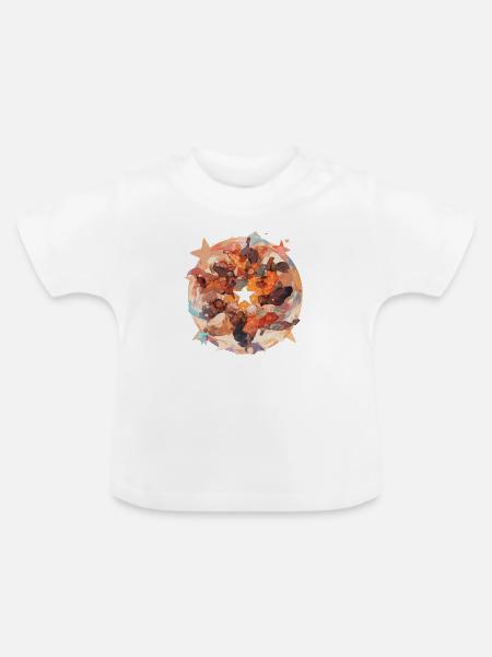 Nahkampf-Stern - Baby Bio-T-Shirt mit Rundhals - Weiß