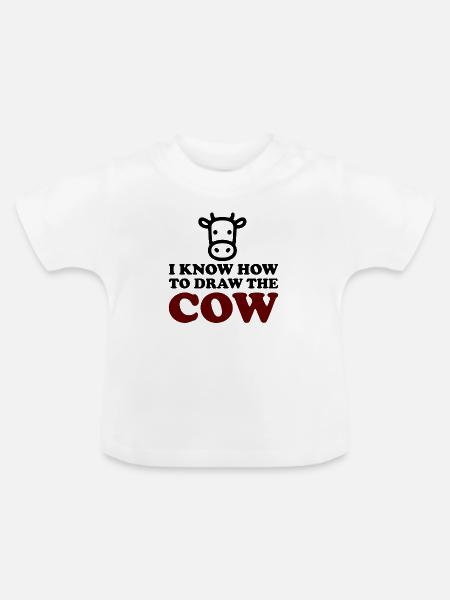 The Cow - Baby Bio-T-Shirt mit Rundhals - Weiß