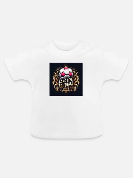 Fußball - Baby Bio-T-Shirt mit Rundhals - Weiß
