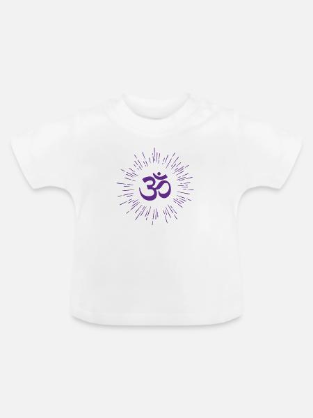 Yoga / Buddhismus / Karma - Baby Bio-T-Shirt mit Rundhals - Weiß