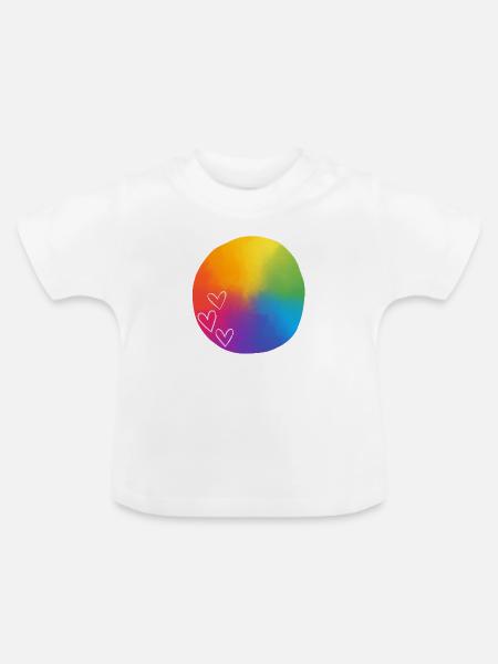 Herzlich erfüllt - Baby Bio-T-Shirt mit Rundhals - Weiß