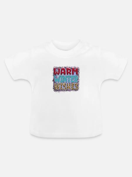 Warme Winterwünsche - Baby Bio-T-Shirt mit Rundhals - Weiß