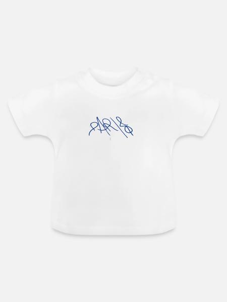 Paris Street Art Souvenir - Baby Bio-T-Shirt mit Rundhals - Weiß