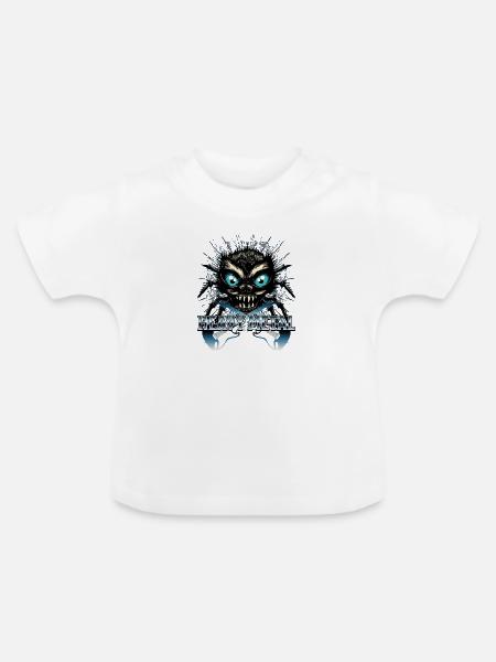 Spinnenmetall - Baby Bio-T-Shirt mit Rundhals - Weiß