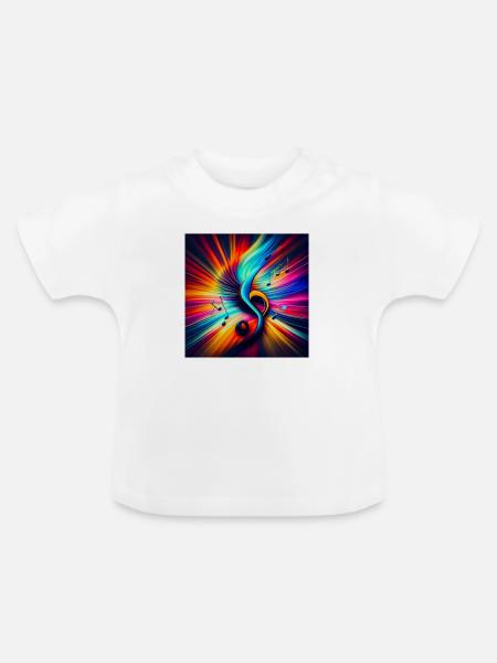 In den Hauptfächern - Baby Bio-T-Shirt mit Rundhals - Weiß