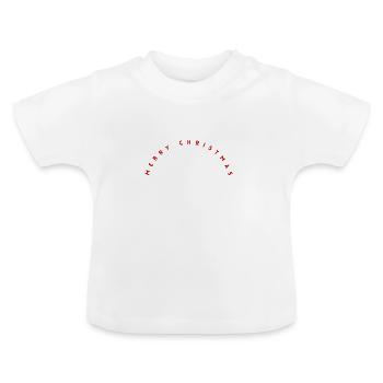 Frohe Weihnachten - Baby Bio-T-Shirt mit Rundhals - Weiß - Vorne